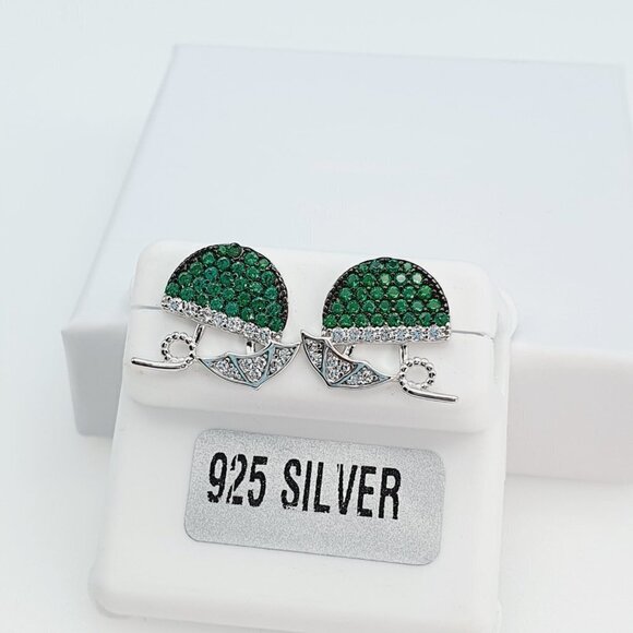 "925 Sterling Silver Cubic Zirconia Earrings, U19254804 - Picture 4 of 11